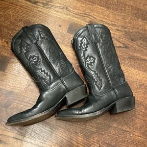 Anderson Bean boot company black Cowboy cowgirl boots.